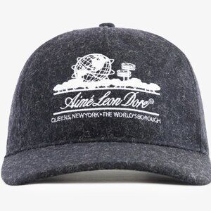 AIME LEON DORE wool unisphere SnapBack hat cap in charcoal grey